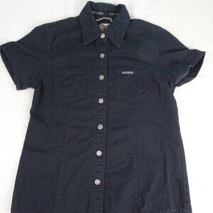 Harley Davidson Black Bup Snap Shirt Size X-Large